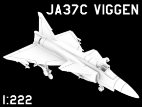 1:222 Scale JA 37C Viggen (Loaded, Stored) in White Natural Versatile Plastic