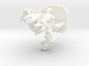 Fire elemental miniature in White Processed Versatile Plastic