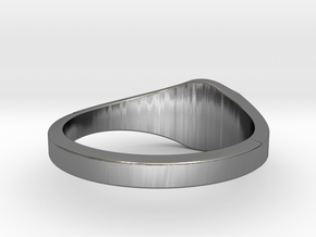 CC Signet Small Ring in Polished Silver: 6 / 51.5