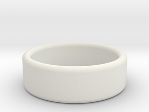  Comfy, wide 3D-printed ring in White Natural Versatile Plastic: 8 / 56.75