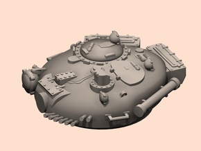 28mm T-72 style tank turret - choose gun in White Processed Versatile Plastic: Extra Small