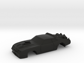 MFP Road Warrior, AFX Mega G+ 1/64 Slot Car Body in Black Natural Versatile Plastic