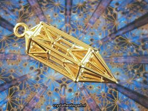 Stargate Healingstick Pendant in 18k Gold Plated Brass