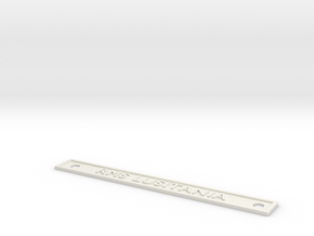 RMS Lusitania - Large size name plate in White Natural Versatile Plastic