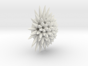 Spiked Coral in White Natural Versatile Plastic