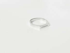 beam of light ring in Polished Silver: 6 / 51.5