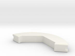 Hexagonal clamp (Navi bracket for Aprilia RSV4) in White Natural Versatile Plastic