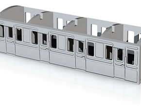 Red Composite Coach N Gauge (TOMIX Chassis) in Tan Fine Detail Plastic