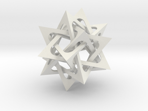 Five Tetrahedra in White Natural Versatile Plastic
