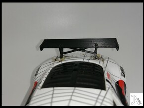 Rear Wing for Ninco Audi R8 GT3 in White Natural Versatile Plastic