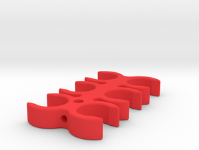EV Charging Cable Clip 16mm in Red Processed Versatile Plastic