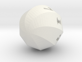 8-Sided Oddball Die in White Natural Versatile Plastic