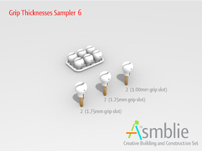 Sampler Grip Thicknesses/6 in White Processed Versatile Plastic