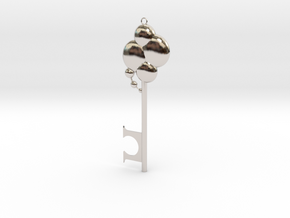 Disneyland Imagine Key (Vertical) in Rhodium Plated Brass: Small