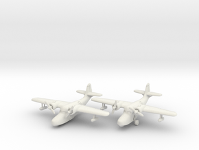 Grumman JRF-5 Goose (2 airplane set) 1/200 in White Natural Versatile Plastic