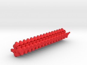 Adenine piece at 100% scale (bundle of 16) in Red Processed Versatile Plastic