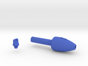 Smooth Conical Pen Grip - medium with buttons in Blue Processed Versatile Plastic