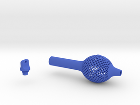 Textured Bulb Pen Grip - medium with buttons in Blue Processed Versatile Plastic