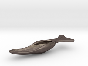 salmon_spoon in Polished Bronzed-Silver Steel: Small