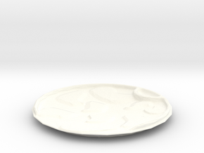 Clouded Leopard Plate in White Smooth Versatile Plastic: Medium