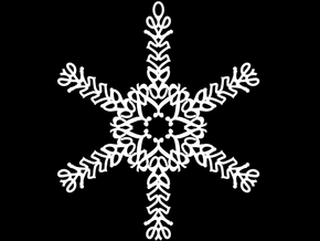 Barrie snowflake ornament in White Natural Versatile Plastic