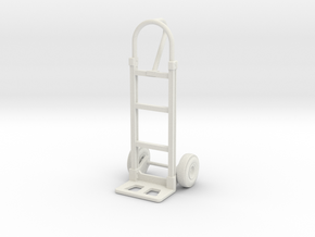 1:18 Scale 2-Wheel Dolly/Hand Truck in White Natural Versatile Plastic