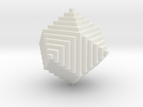 rhombic dodecahedron in White Natural Versatile Plastic