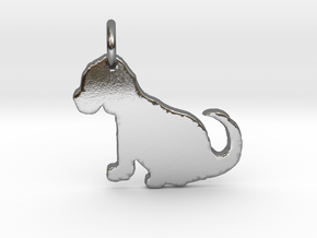 Puppy Dog Pendant in Polished Silver