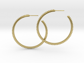 sphered earrings in Natural Brass