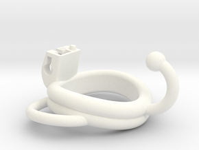 Cherry Keeper Ring G2 - 42mm Dbl Ball Hook Handles in White Processed Versatile Plastic