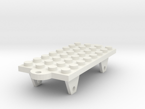 Building Block Chassis For Ho/00 Scale in White Natural Versatile Plastic