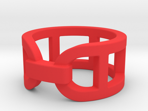 Jeffrey Opel Fancy Ring Size 6 in Red Processed Versatile Plastic