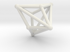 Triakistetrahedron in White Natural Versatile Plastic