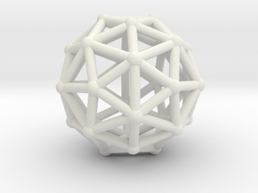 Pentakisdodecahedron in White Natural Versatile Plastic