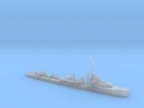1/1200th scale HMS Mackay destroyer in Clear Ultra Fine Detail Plastic