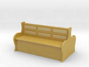 Short double-sided bench in Tan Fine Detail Plastic