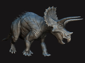 Triceratops - 1/56 (28mm/32mm Tabletop) in White Natural Versatile Plastic