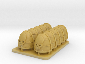 Space Knights V1 Thunder Command Shoulder Pads in Tan Fine Detail Plastic