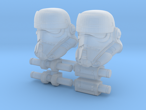 Security Bucketheads (x2) in Clear Ultra Fine Detail Plastic