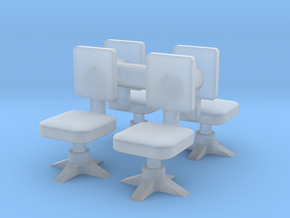 Office chair (x4) 1/100 in Tan Fine Detail Plastic