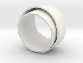 Dubbele ring in White Natural Versatile Plastic