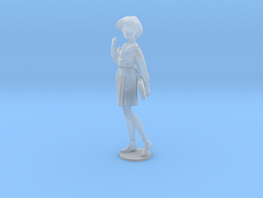 1/48 or O Scale School Girl Ami on Round Base in Clear Ultra Fine Detail Plastic