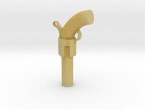 Minimal old gun earing/pendant in Tan Fine Detail Plastic