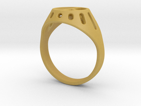 Joviart Peace Ring 02 - D17,5mm in Tan Fine Detail Plastic