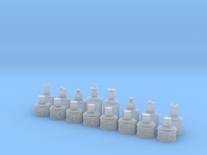 Muhne Chess - Small in Clear Ultra Fine Detail Plastic