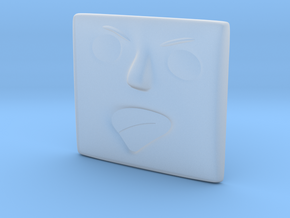 Angry Face in Clear Ultra Fine Detail Plastic