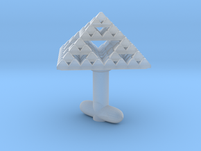 Pyramidal Cufflink in Clear Ultra Fine Detail Plastic