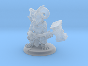 Kobold Party 01: Paladin (with base) in Clear Ultra Fine Detail Plastic