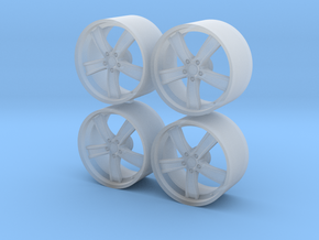 1/24 - 20'' MAK Chrono - model car wheels (female) in Clear Ultra Fine Detail Plastic