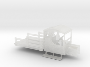 HOn3 Model TT Railtruck Stakebed Body A in Clear Ultra Fine Detail Plastic